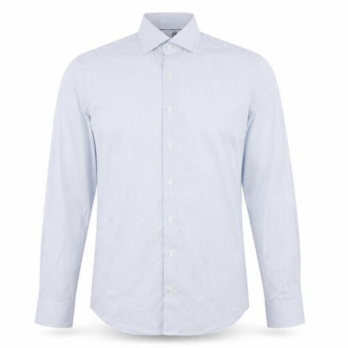 Eterna Men's Slim Fit Blue Striped Dress Shirt