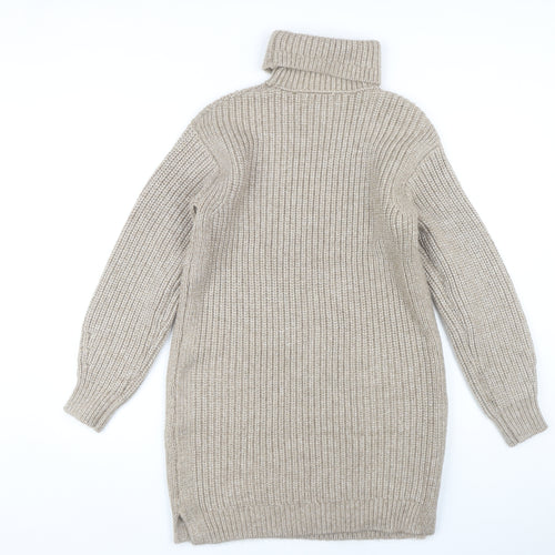 Marks and Spencer Women's Beige Roll Neck Jumper