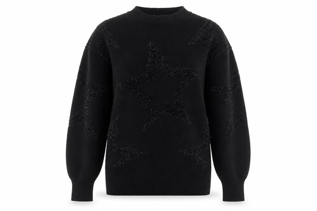 Front view of Next Women's Black Star jumper -, size S