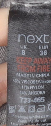 Next Women's Grey V-Neck Cardigan Size 8