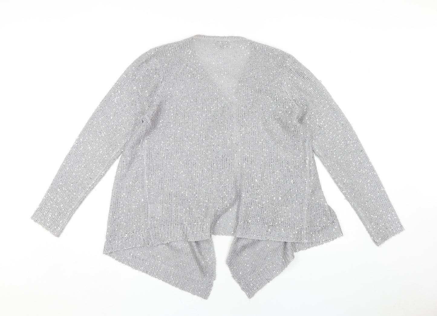 CASAMIA Women's Grey Sequin Cardigan M