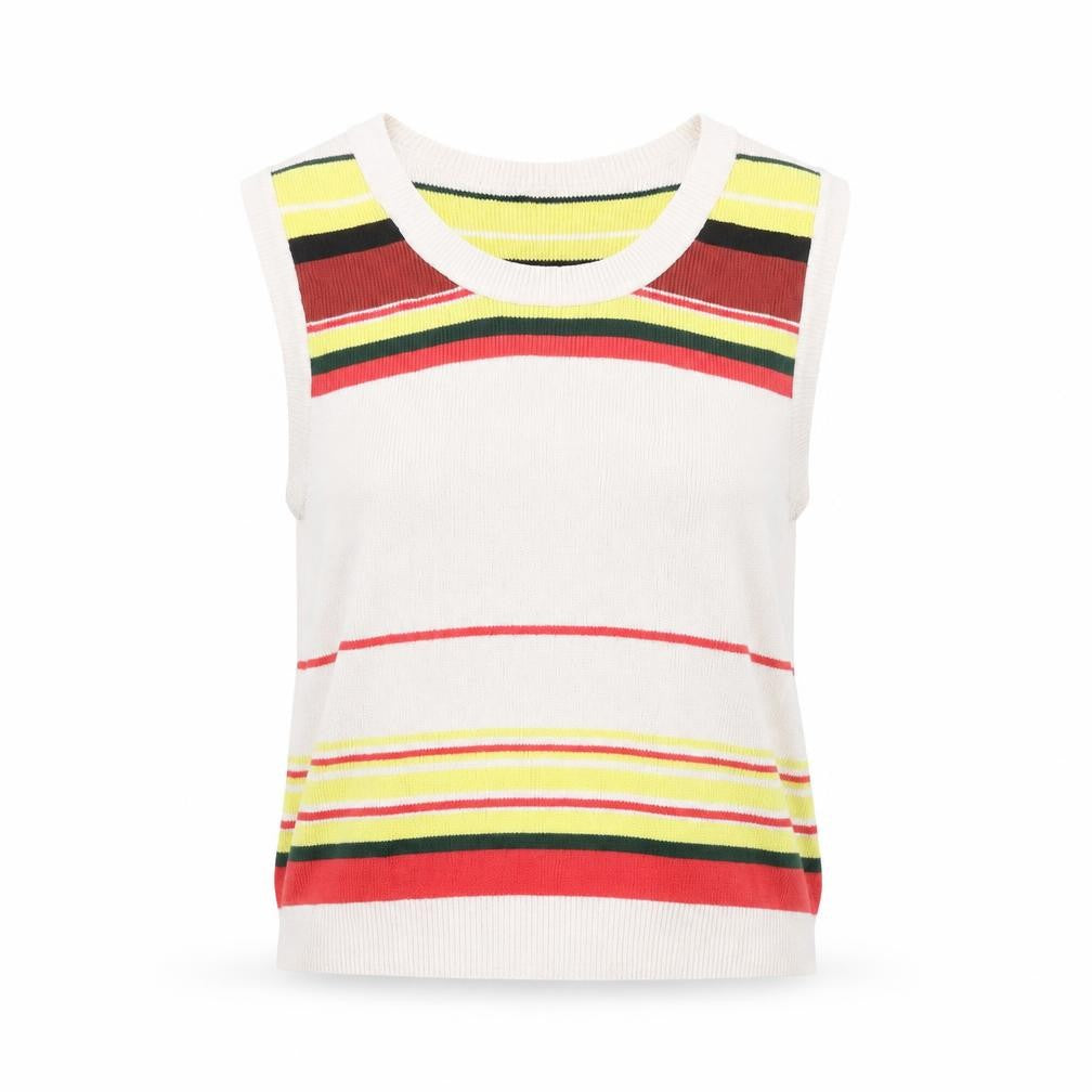 Front view of Next Women's Multicoloured Striped Vest M