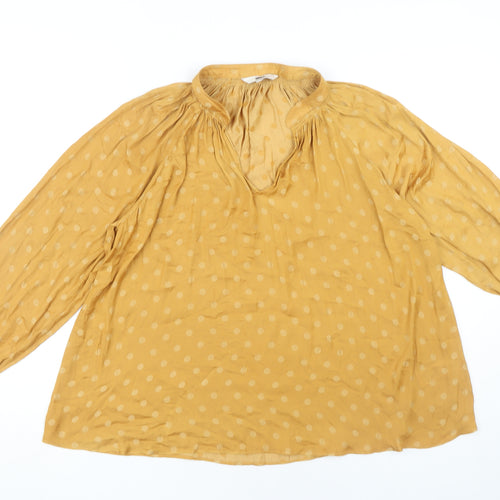 Next Women's Yellow Polka Dot Blouse Size 12