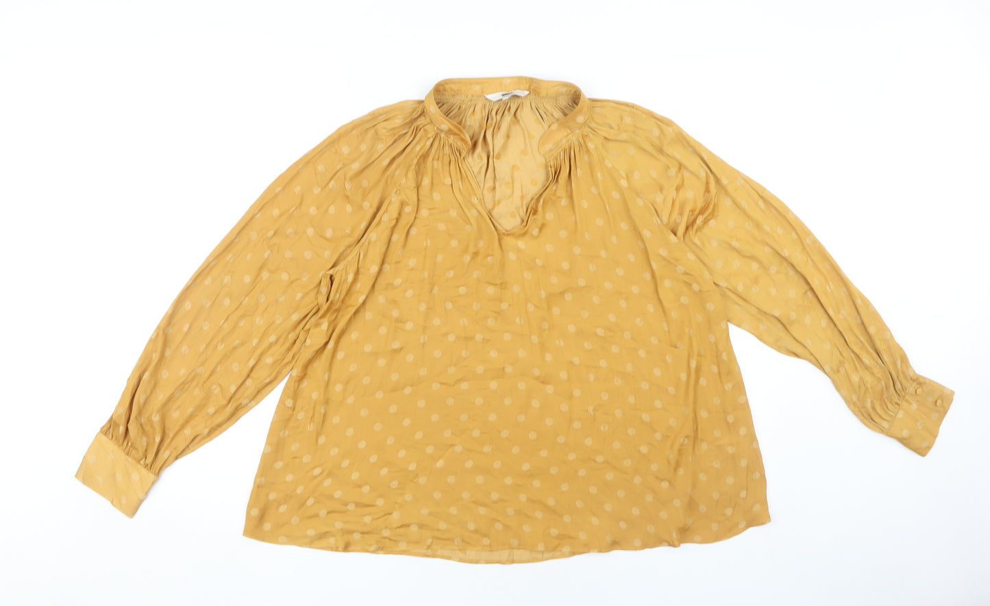 Next Women's Yellow Polka Dot Blouse Size 12
