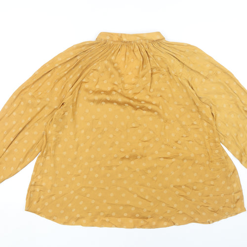 Next Women's Yellow Polka Dot Blouse Size 12
