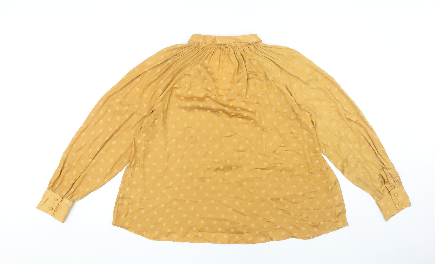 Next Women's Yellow Polka Dot Blouse Size 12