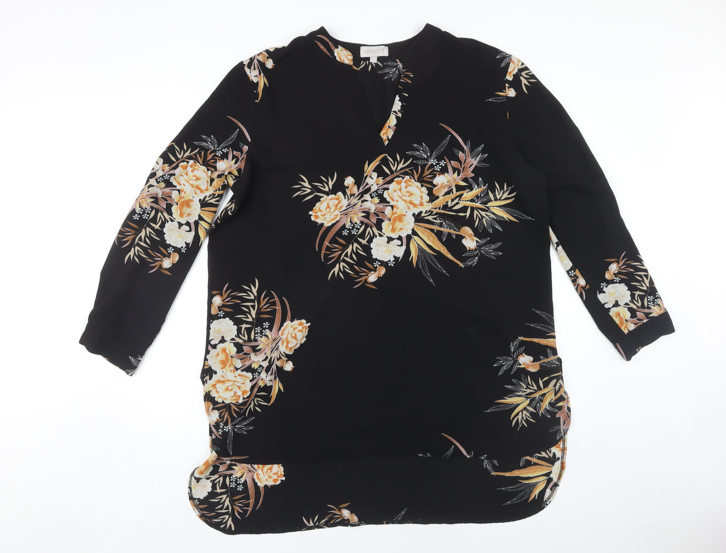 Apricot Women's Black Floral Tunic, XL, Long Sleeve