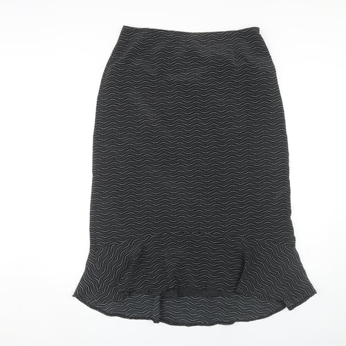 D'Allaird Women Black Geometric Skirt Size 10