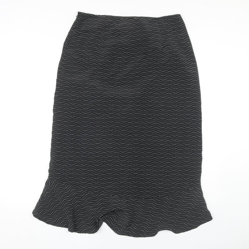 D'Allaird Women Black Geometric Skirt Size 10