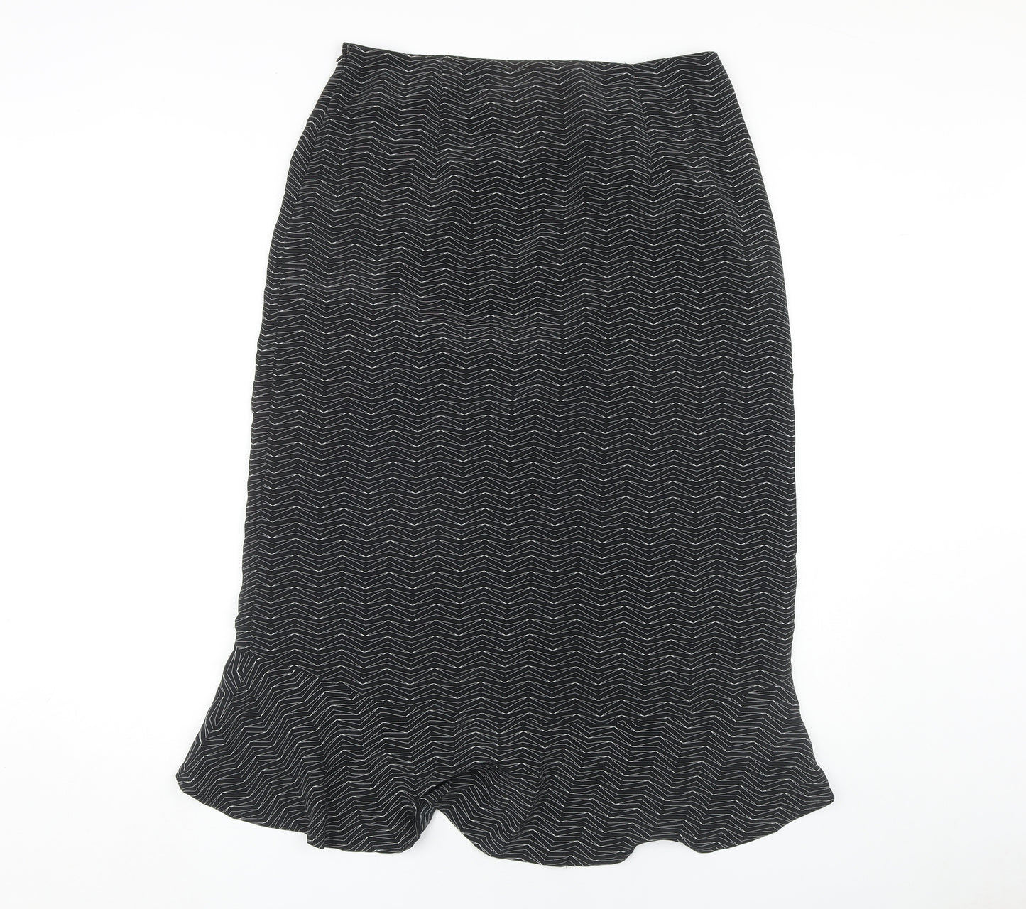 D'Allaird Women Black Geometric Skirt Size 10