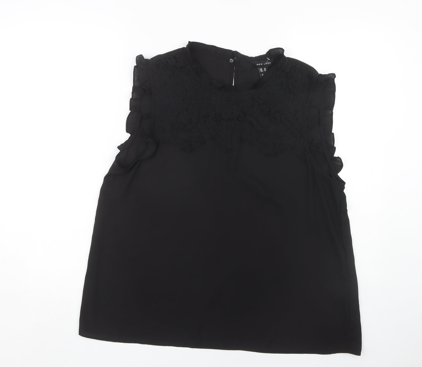 New Look Women's Black Sleeveless Blouse Size 16