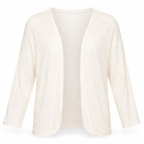 Miss Selfridge Women Ivory Open Front Cardigan Size 8 Open-Knit
