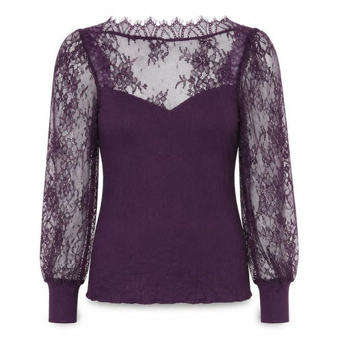Next Women’s Purple Lace Sweetheart Blouse Size 12