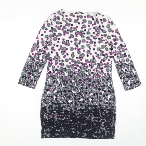 Marks and Spencer Women's Black Floral Dress UK 8
