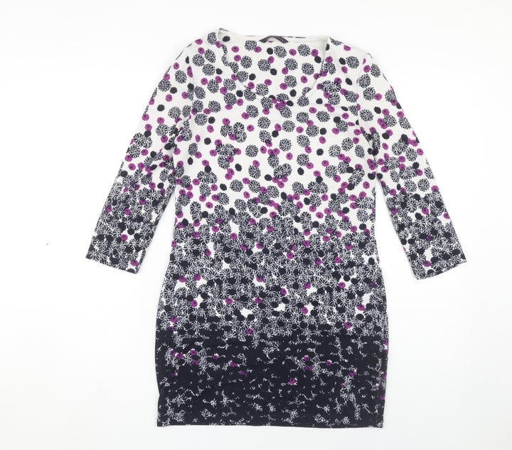 Marks and Spencer Women's Black Floral Dress UK 8
