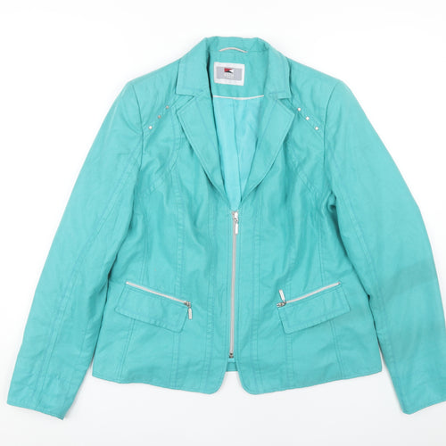 KSTN Women's Blue Blazer Size 18 with Zipped Pockets