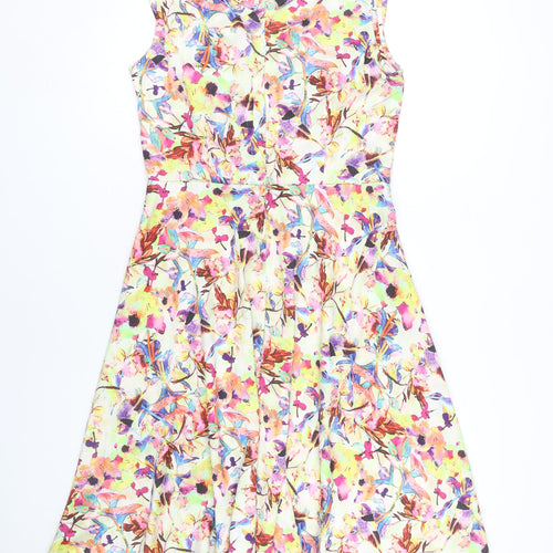 Lindy Bop Women's Multicoloured Floral Fit & Flare Dress, Size 14