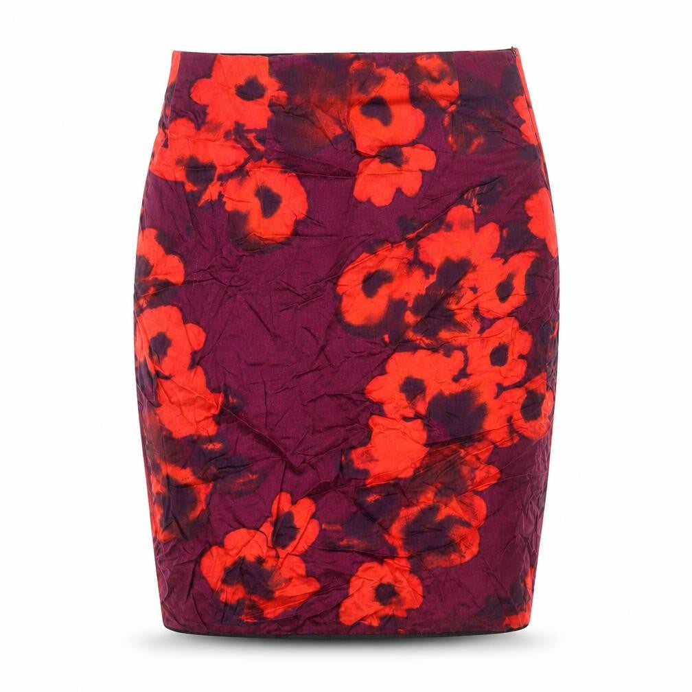 Front view of Zara Women's Multicoloured Floral Pencil Skirt, size 14