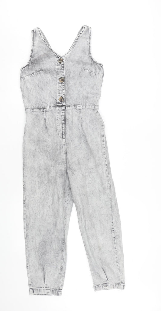 Next Grey Denim Jumpsuit for Girls Age 11 - Stylish & Casual