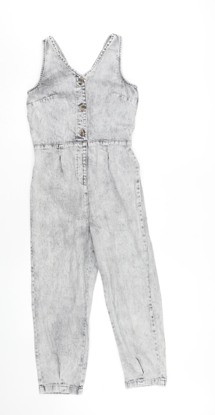 Next Grey Denim Jumpsuit for Girls Age 11 - Stylish & Casual