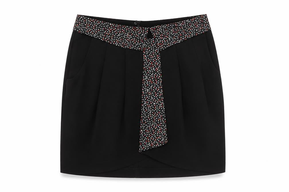 Front view of H&M Women's Black Straight Skirt, size 10