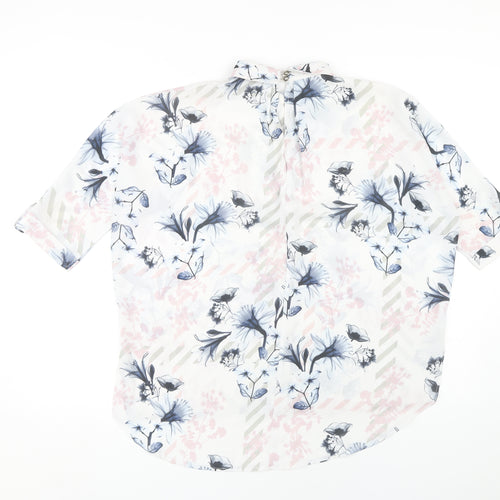 Select Women's Floral Multicoloured Button-Up Shirt UK 6