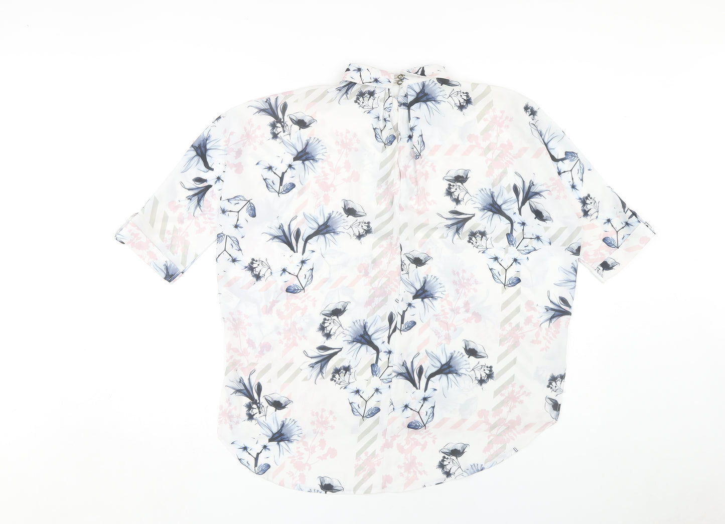 Select Women's Floral Multicoloured Button-Up Shirt UK 6