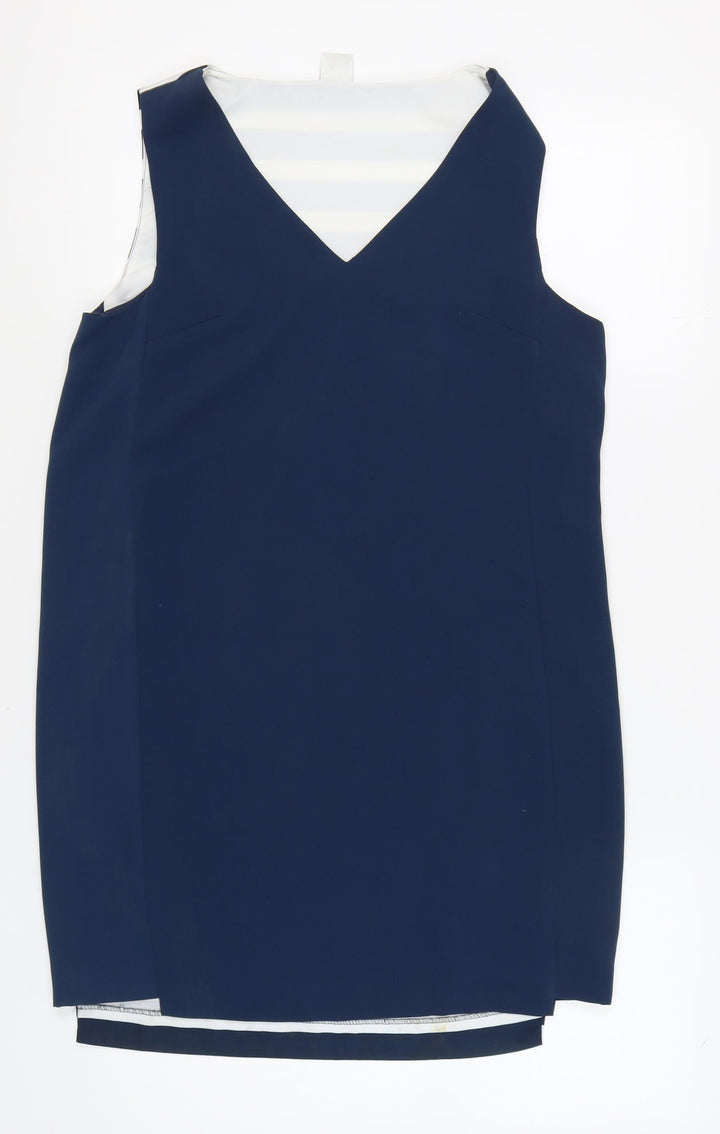 Vero Moda Women's Blue Striped Sheath Dress Size L