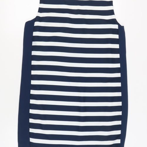Vero Moda Women's Blue Striped Sheath Dress Size L
