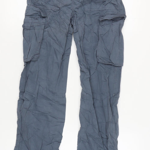 Bershka Women's Grey Cargo Trousers, Size 4, New