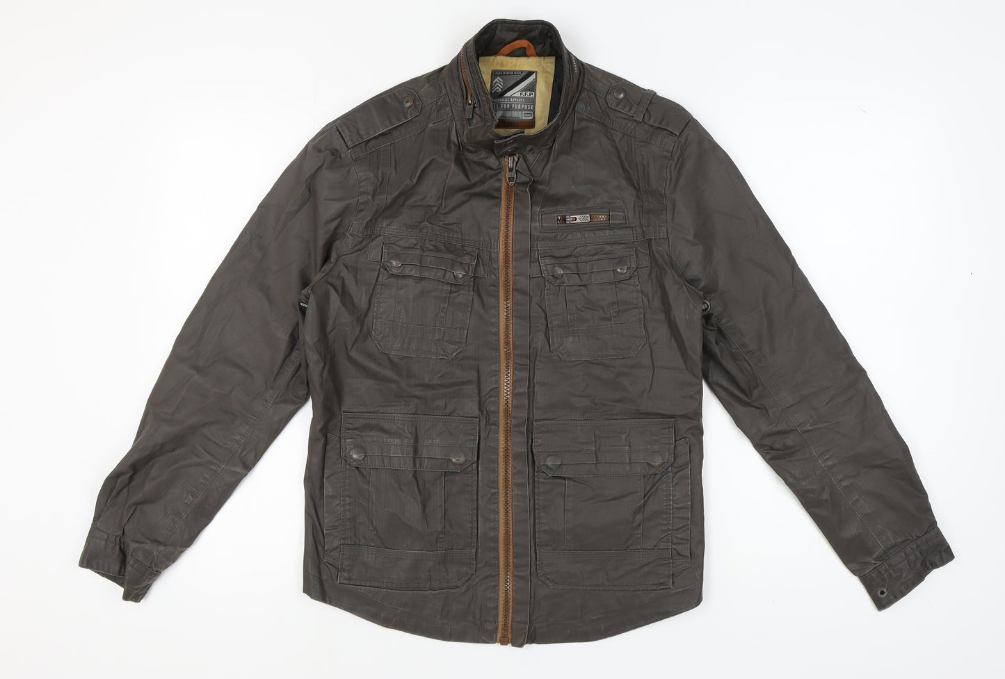 F.F.P. Men's Brown Military Style Jacket S