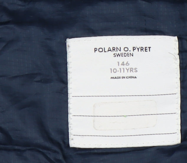 Polarn O. Pyret Boys Blue Puffer Jacket 11 Years Winter Coat