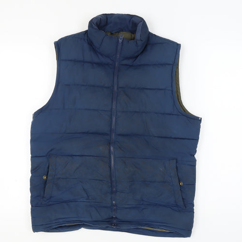 GAP Men's Blue Puffer Waistcoat S Casual