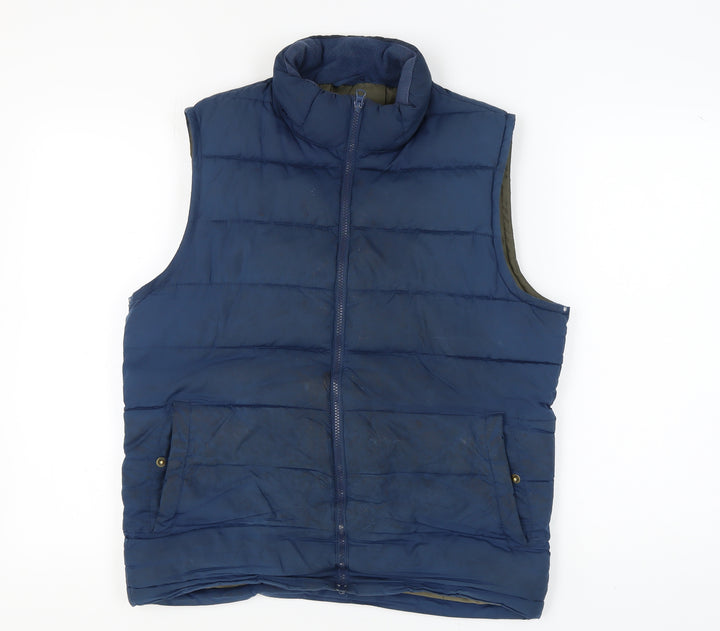 GAP Men's Blue Puffer Waistcoat S Casual