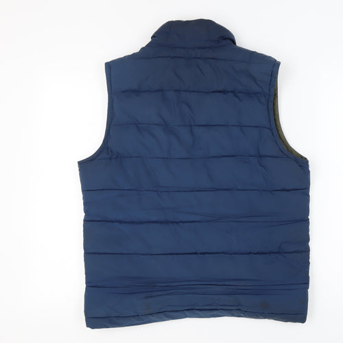 GAP Men's Blue Puffer Waistcoat S Casual