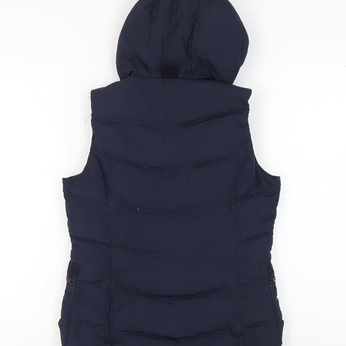 Joules Women's Navy Puffer Waistcoat, Size 8, Hooded