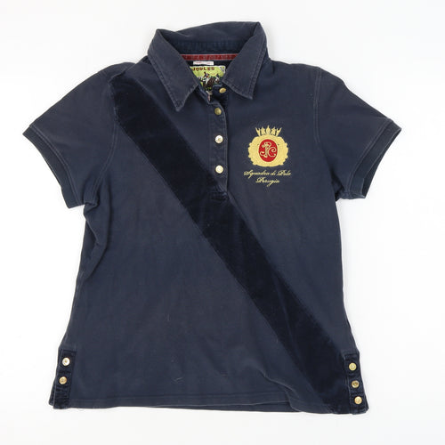 Joules Women's Blue Polo Shirt Size 16