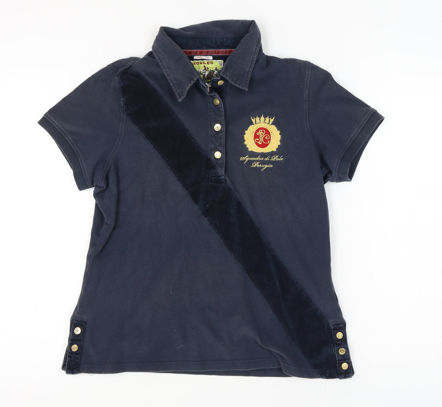 Joules Women's Blue Polo Shirt Size 16