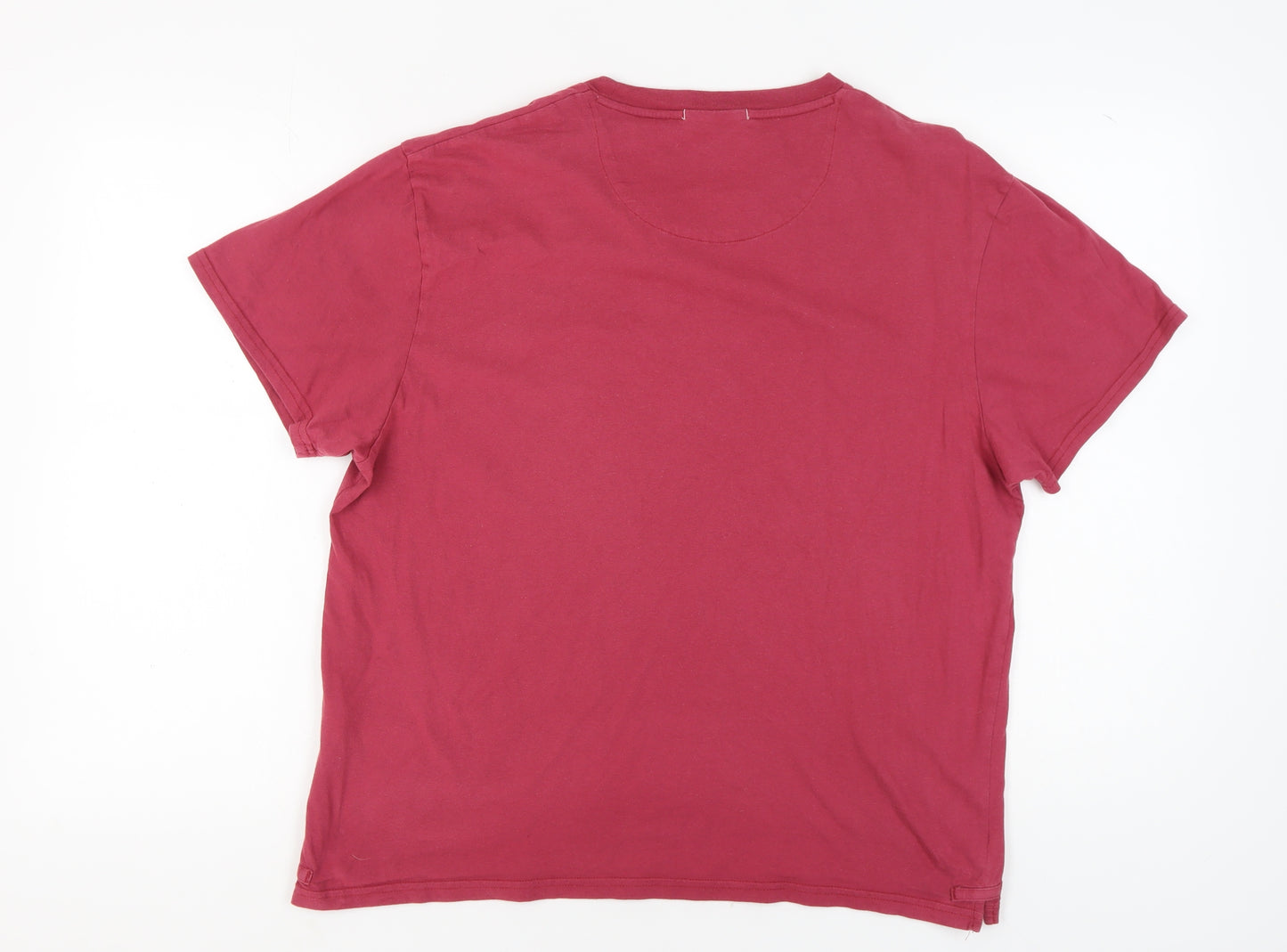 DKNY Unisex Red 2XL Basic T-Shirt Casual Wear