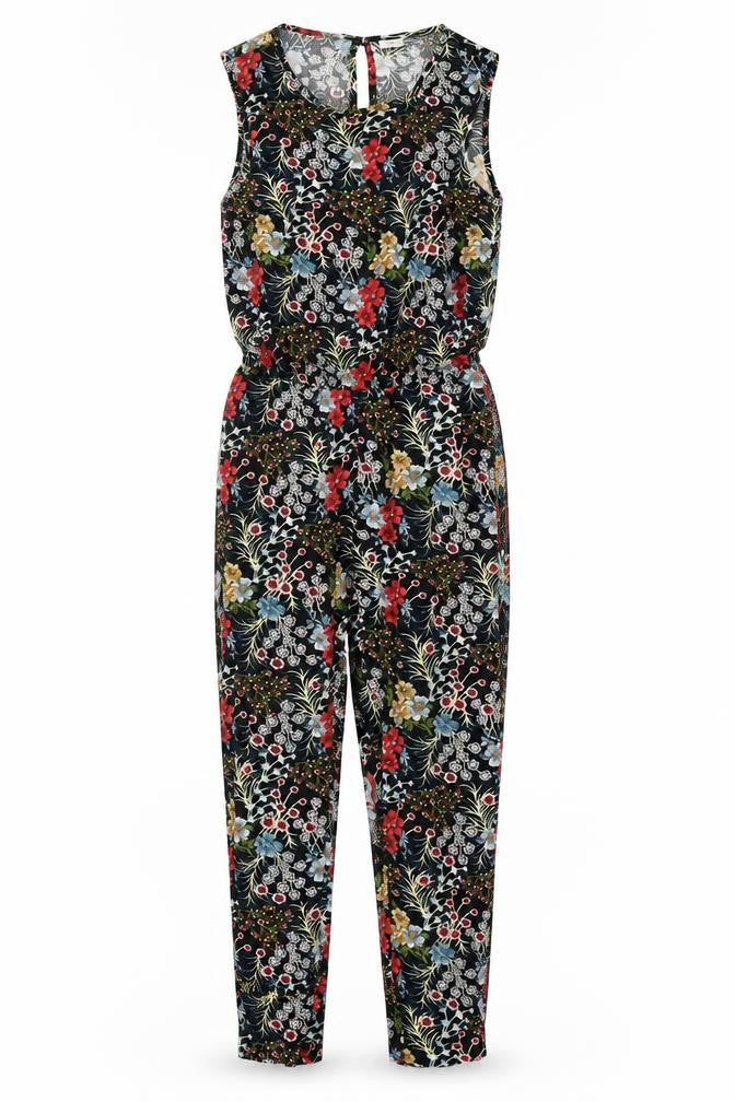 Front view of Jacqueline de Yong Women's Floral Jumpsuit, size 6