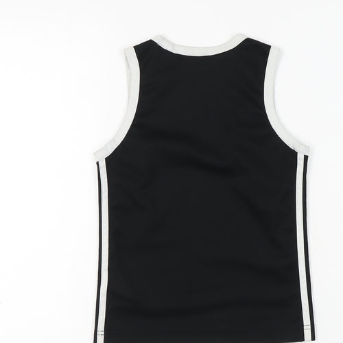 Adidas Girls' Black Sleeveless Jersey Tank 7-8 Years