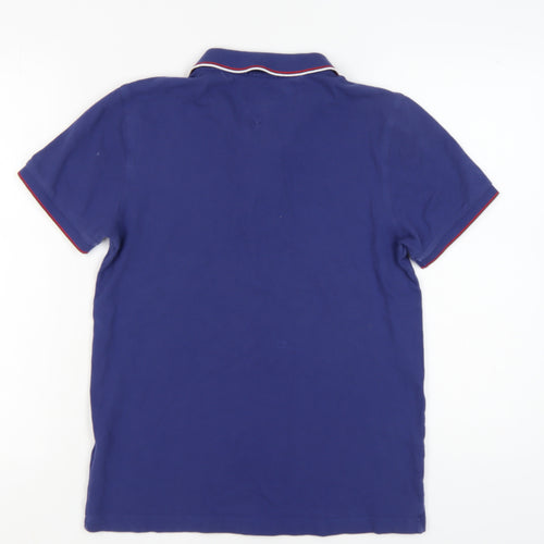 Tommy Hilfiger Men's Blue Polo Shirt, Size L, Cotton Jersey