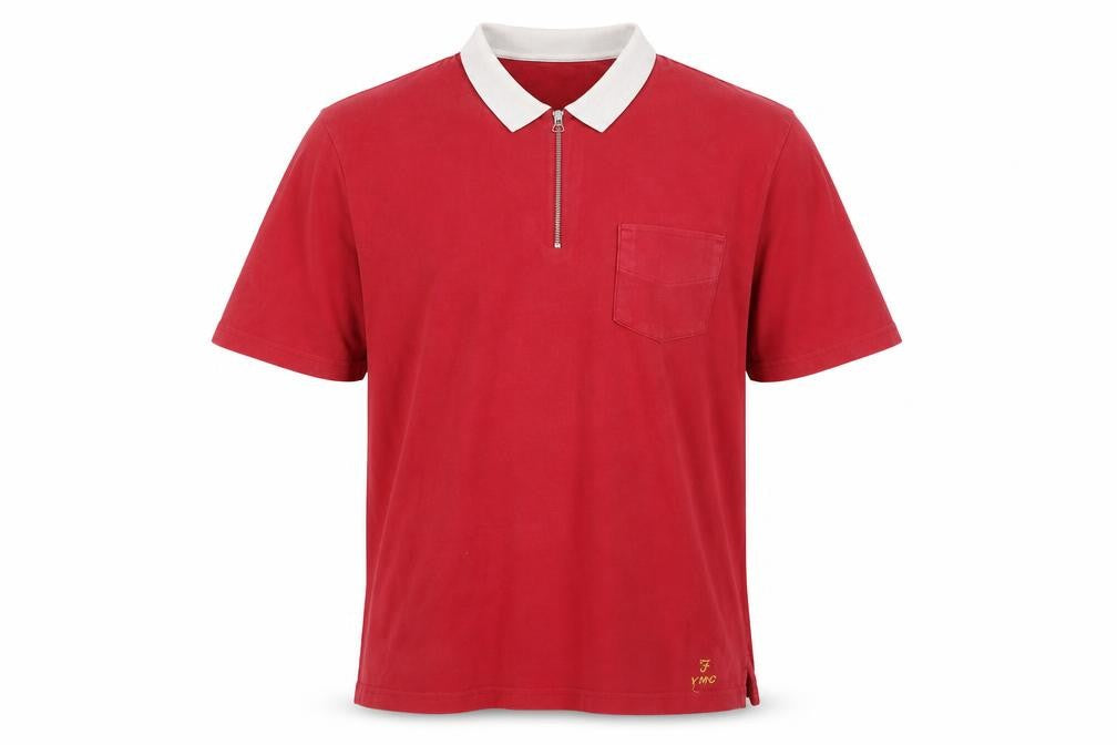 Farah Men's Red Polo Shirt L Cotton Short Sleeve