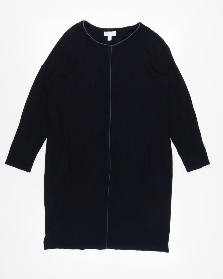The White Company Women's Black Long Sleeve Dress