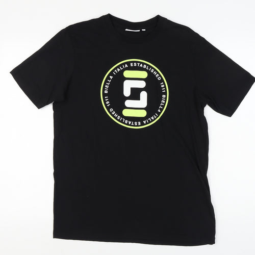 Fila Men's Black Graphic Print T-Shirt Medium