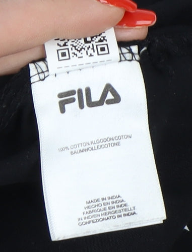 Fila Men's Black Graphic Print T-Shirt Medium