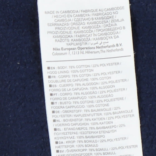 Nike Men's Blue Pullover Hoodie Size S