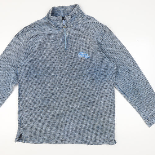 Weird Fish Men's Blue 1/4 Zip Sweatshirt L