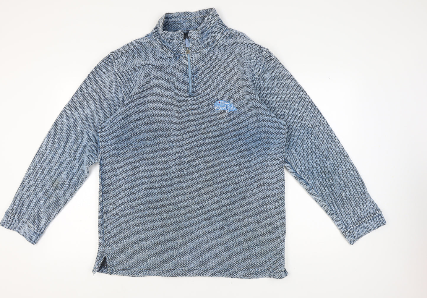 Weird Fish Men's Blue 1/4 Zip Sweatshirt L