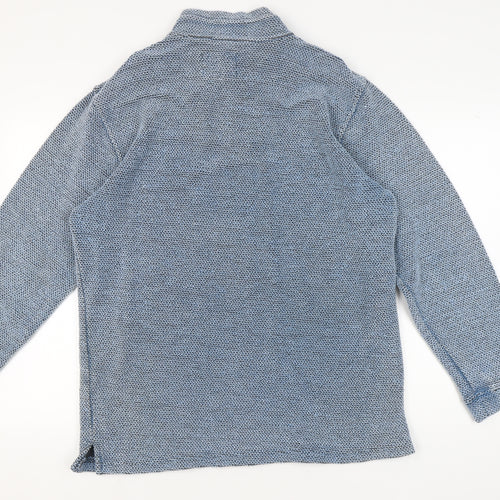 Weird Fish Men's Blue 1/4 Zip Sweatshirt L